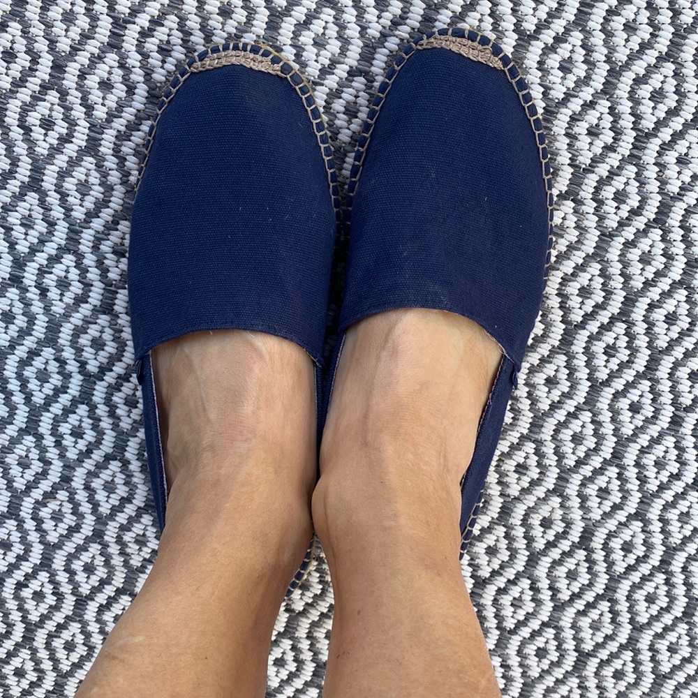 Viscata Barcelona Navy Blue Canvas Espadrilles European size 42 Made in Spain